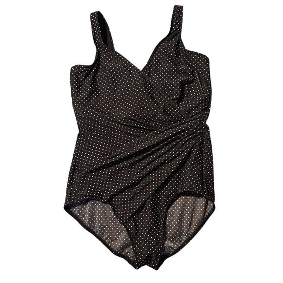 Miraclesuit Other - Miraclesuit Swimsuit 16DD Black Polkadot One Piece sculpting Slimming Underwire